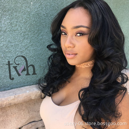 100% Unprocessed Loose Wave Raw Indian Cuticle Aligned Virgin Lace Front Human Hair Wigs